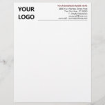 Custom Logo Modern Business Name Office Letterhead<br><div class="desc">Custom Simple Business Office Letterhead with Logo - Add Your Logo - Image / Business - Company Name and Contact Information - Choose / add your favorite text colors. Resize and move or remove and add elements - Image / text with customization tool ! Good Luck - Be Healthy !...</div>