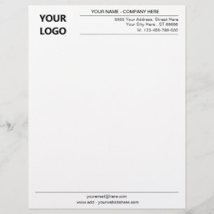 Custom Logo Modern Business Office Letterhead
