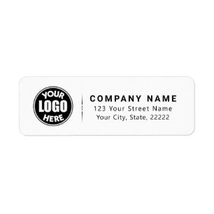 Custom logo modern business return address label