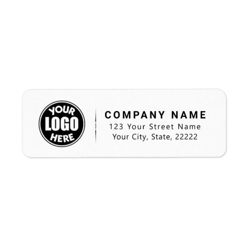 Custom logo modern business return address label