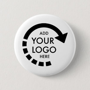 Custom Logo Modern Business   White Button