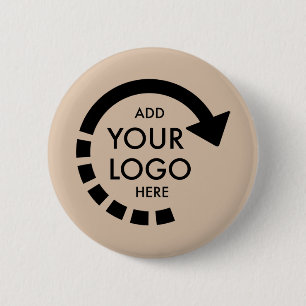 Custom Logo Modern Corporate Business Beige Button
