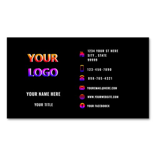 Custom Logo Modern Design Business Card Magnet