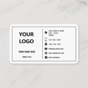 Custom Logo Modern Design Promotional Personalized Business Card