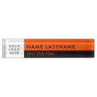 Custom Logo Modern Duo Color Half Black Orange