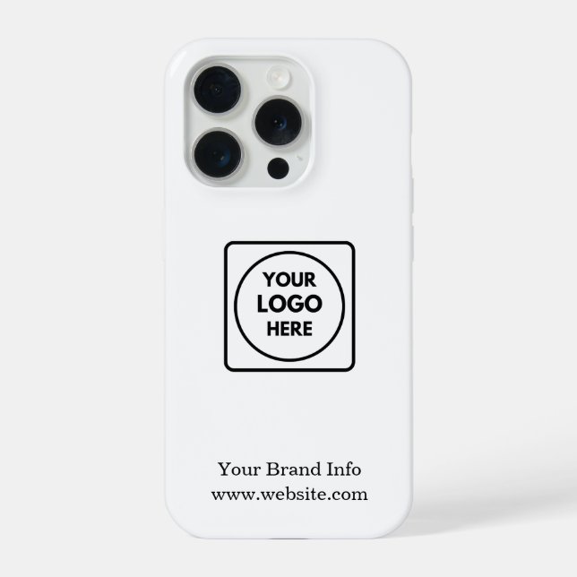 Custom Logo | Modern Minimalist Corporate Design iPhone Case (Back)
