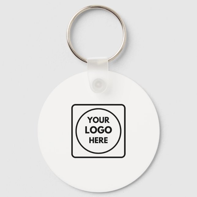 Custom Logo | Modern Minimalist Corporate Design Keychain (Front)
