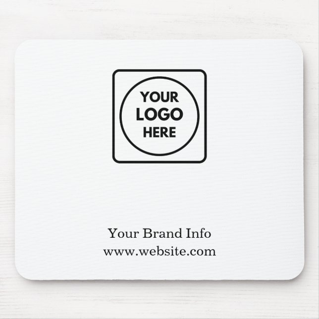 Custom Logo | Modern Minimalist Corporate Design Mouse Pad (Front)