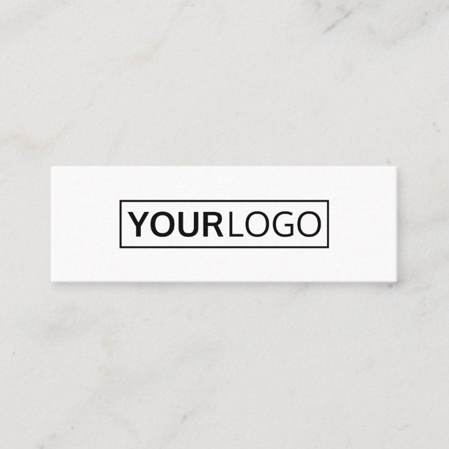 Custom logo modern minimalist mini business card (Front)