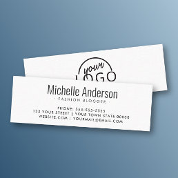 Custom logo modern minimalist mini business card