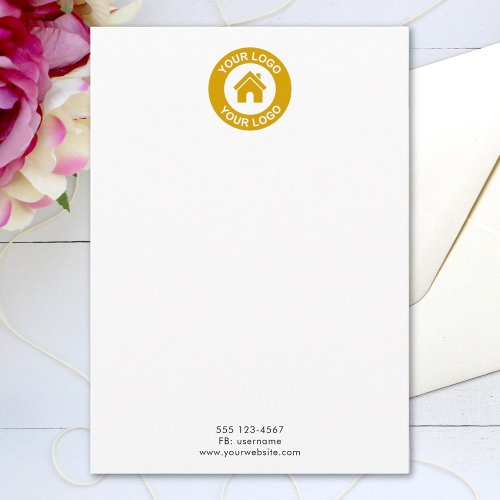 Custom Logo Modern Minimalist Note Card