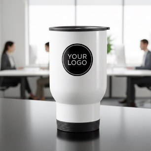 Custom Logo   Modern Minimalist Personalized Travel Mug