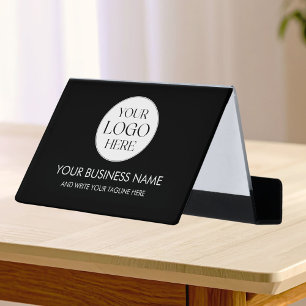 Custom Logo Modern Minimalist Professional Desk Business Card Holder
