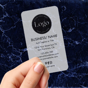 Custom Logo Modern Minimalist Professional Plastic Clear Business Cards