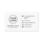 Custom logo modern minimalist social media icons business card Custom logo modern minimalist social media icons business card
