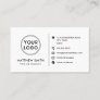 Custom logo modern minimalist social media icons business card