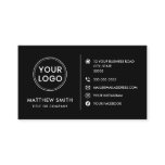 Custom logo modern minimalist social media icons business card Custom logo modern minimalist social media icons business card