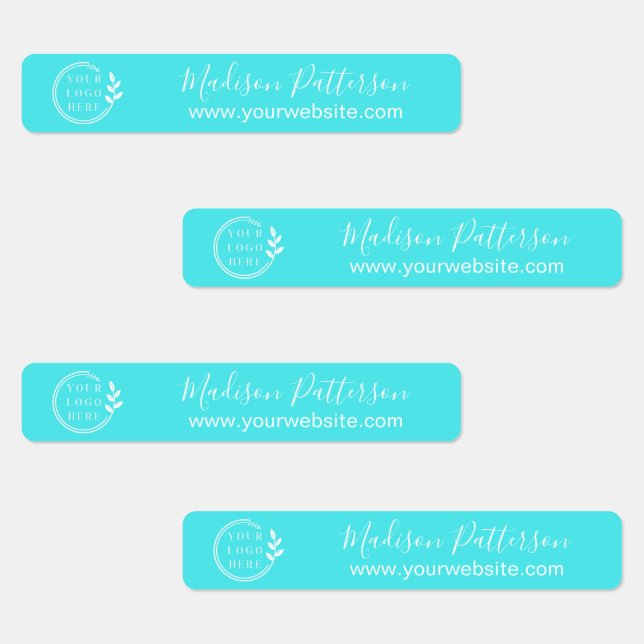 Custom Logo Modern Minimalist Social Media Icons Labels (Group)