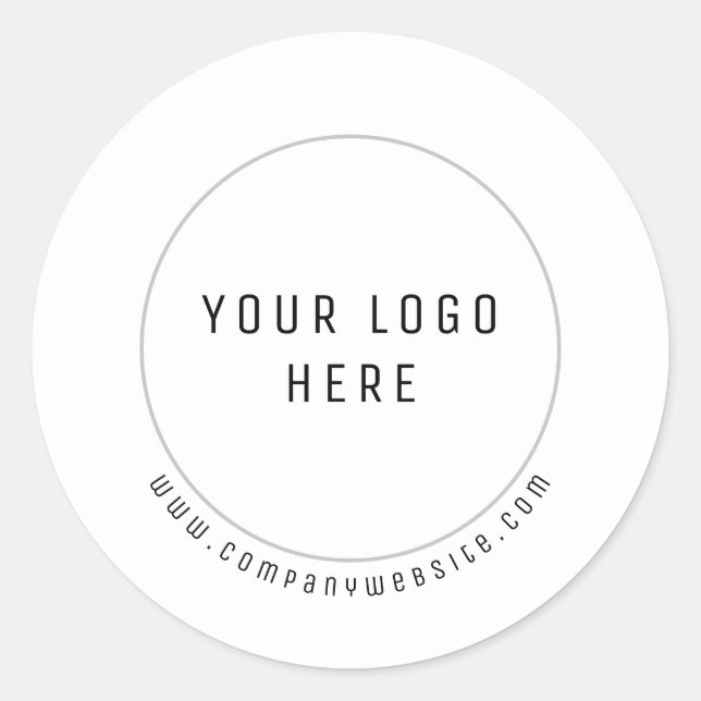 Custom Logo Modern Minimalist Sticker (Front)
