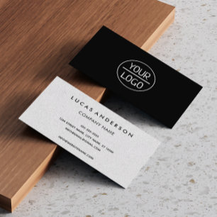 Custom logo modern minimalist white or any color b business card