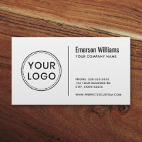 Custom logo modern minimalist white or any color business card