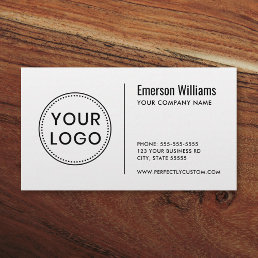 Custom logo modern minimalist white or any color business card