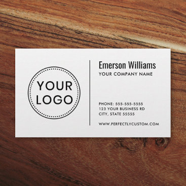 Custom logo modern minimalist white or any color business card