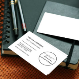 Custom logo modern minimalist white or any color  business card