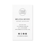 Custom logo modern minimalist white vertical business card Custom logo modern minimalist white vertical business card