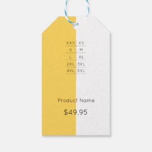 Custom Logo Modern Mustard Yellow Price Tag