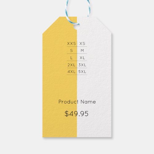 Custom Logo Modern Mustard Yellow Price Tag
