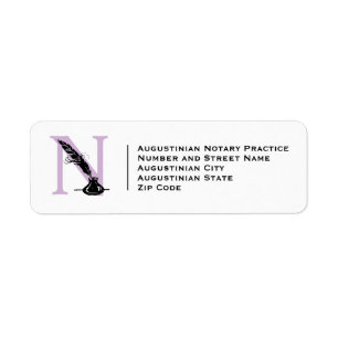 Custom LOGO Modern NOTARY AGENT Return Address Label