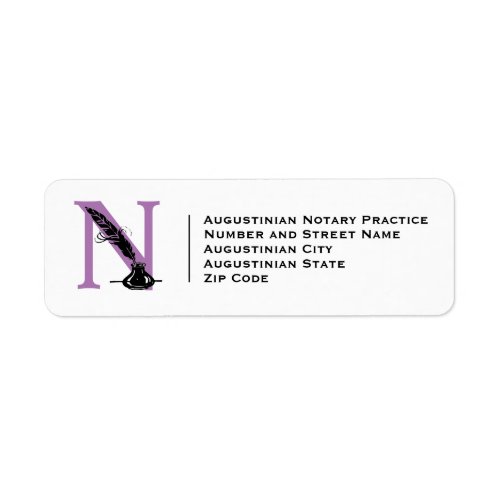 Custom LOGO Modern NOTARY AGENT Return Address Label