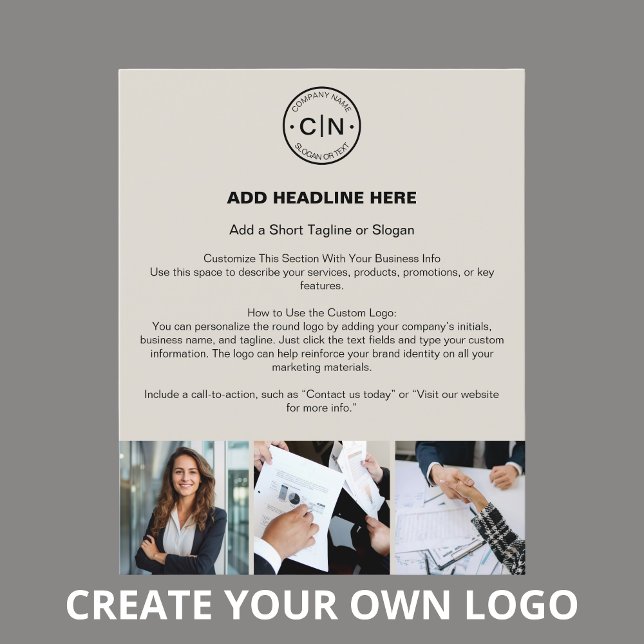 Custom Logo Modern Professional Business Flyer (Custom Logo Modern Professional Business Flyer)