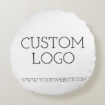 Custom Logo Modern Round Pillow<br><div class="desc">Custom Logo Modern Round Pillow
custom logo,  modern,  business,  logo,  your logo,  custom,  pillow,  round pillow</div>