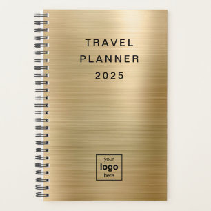 Custom Logo Monogrammed Gold Travel  Planner