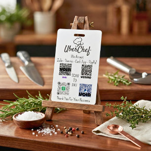 Custom Logo Multi-QR Code Cashless Payment Badge