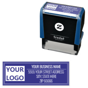Custom Logo Name Address Color Stamp Example