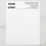 Custom Logo Name Address Info Business Letterhead<br><div class="desc">Custom Colors and Font - Your Business Letterhead with Logo - Add Your Logo - Image or QR Code / Name - Company / Address / Contact Information / more - Choose / add your favorite colors / font / size ! Resize and move or remove and add elements -...</div>