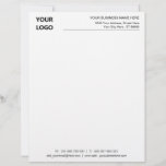 Custom Logo Name Address Info Company Letterhead<br><div class="desc">Your Colors and Font - Professional Design Business Office Letterhead with Logo - Add Your Logo - Image / Business Name - Company / Address / Contact Information - Website / E-mail / Phone / more - Resize and move or remove and add elements / image with customization tool. Choose...</div>