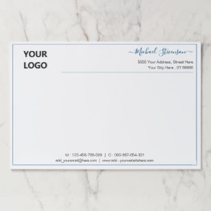 Custom Logo Name Address Info Paper Pad Your Color