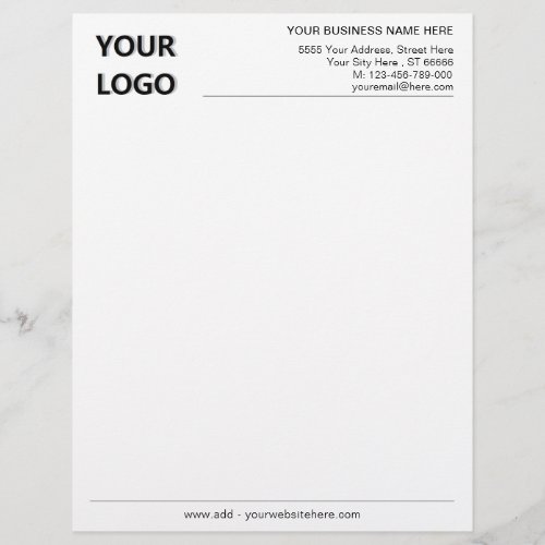 Custom Logo Name Address Phone E_mail Website Letterhead