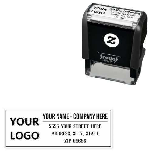 Custom Logo Name Address Self_inking Stamp