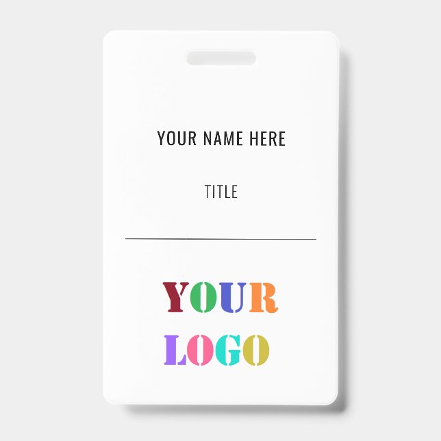 Custom Logo , Name and Title Personalized Your Badge (Front)