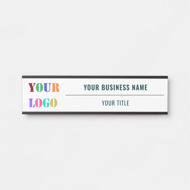 Custom Logo Name Business Office Door Sign Example (Front)