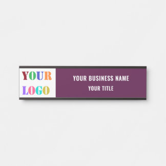 Custom Logo Name Business Office Door Sign Example