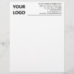 Custom Logo Name Company Office Letterhead<br><div class="desc">Your Business Office Letterhead with Logo - Add Your Logo - Image / Business - Company Name and Contact Information - Choose / add your favorite text colors / font / size. Resize and move or remove and add elements - Image / text with customization tool ! Good Luck -...</div>