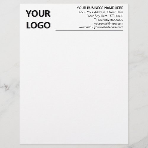 Custom Logo Name Company Office Letterhead