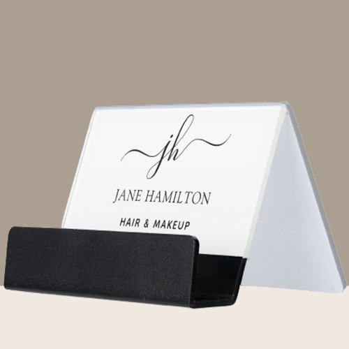 Custom Logo Name Desk Business Card Holder