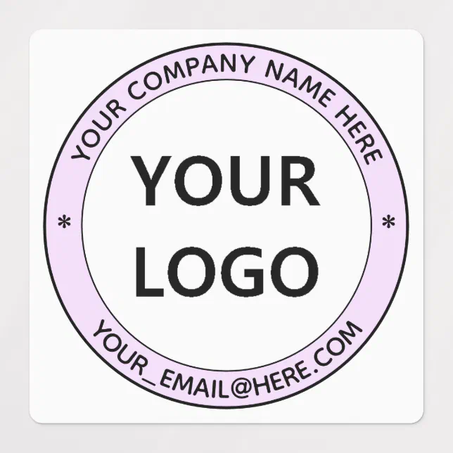 Custom Logo Name E-mail Business Labels Template | Zazzle
